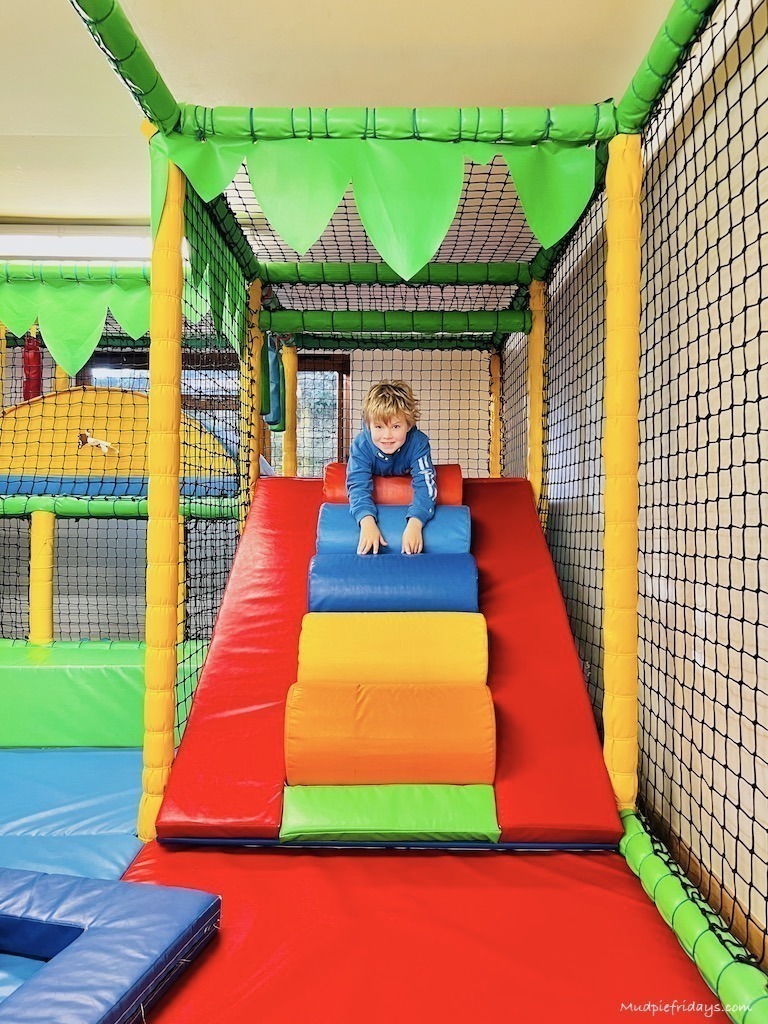 Soft play barn at Glynn Barton Cottages Review