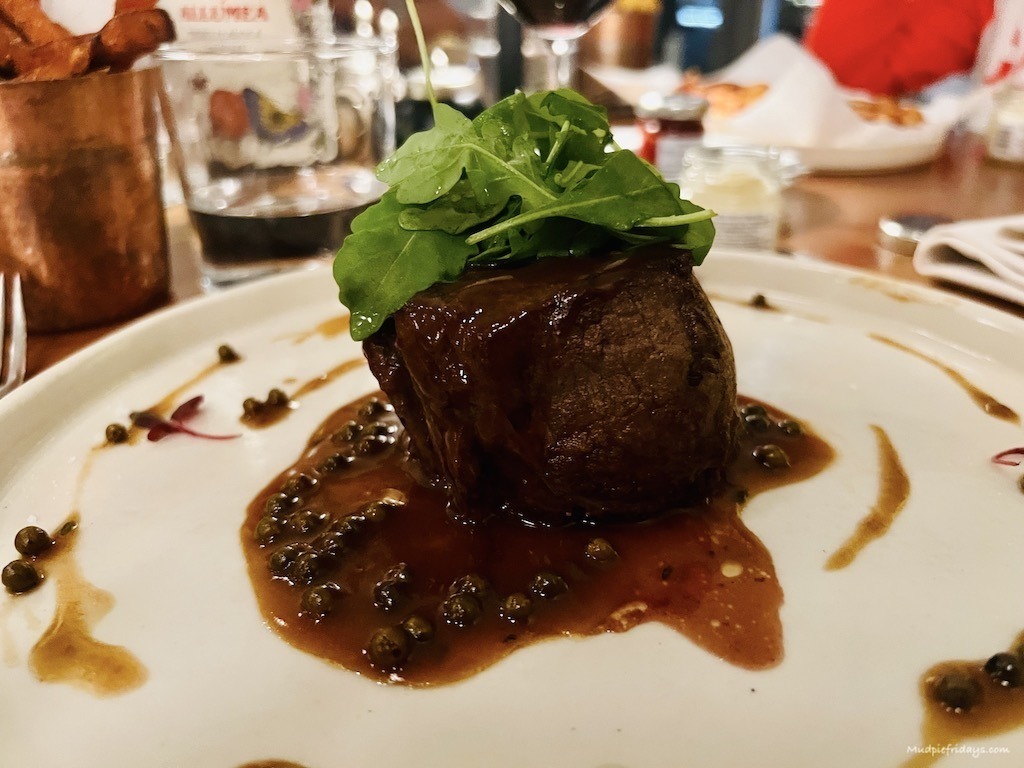 Fillet steak at the Art Yard Bar and Restaurant