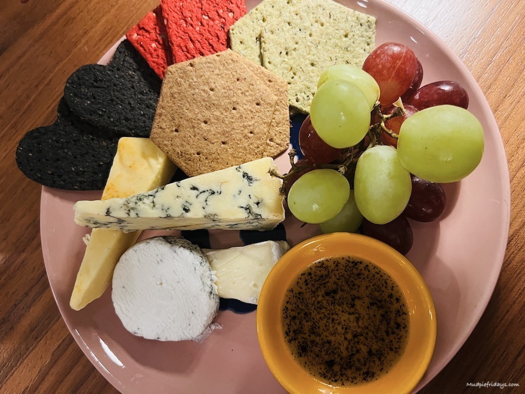 English cheese board at the Art Yard Bar and Restaurant