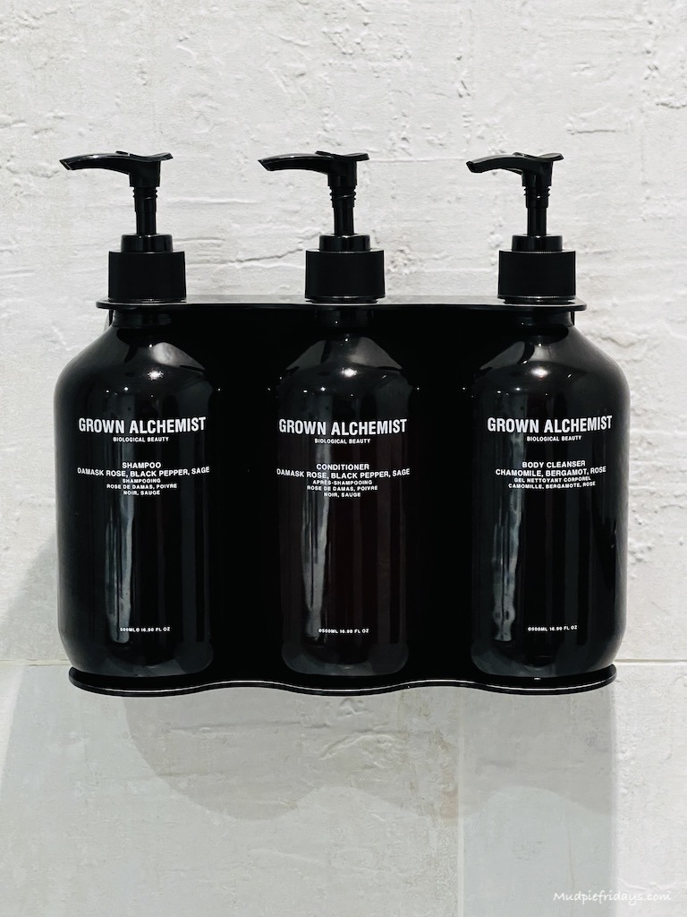 The free toiletries available at the hotel