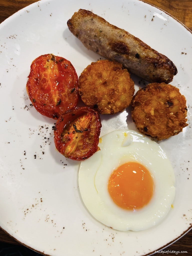 Cooked breakfast options at the Bankside Hotel London