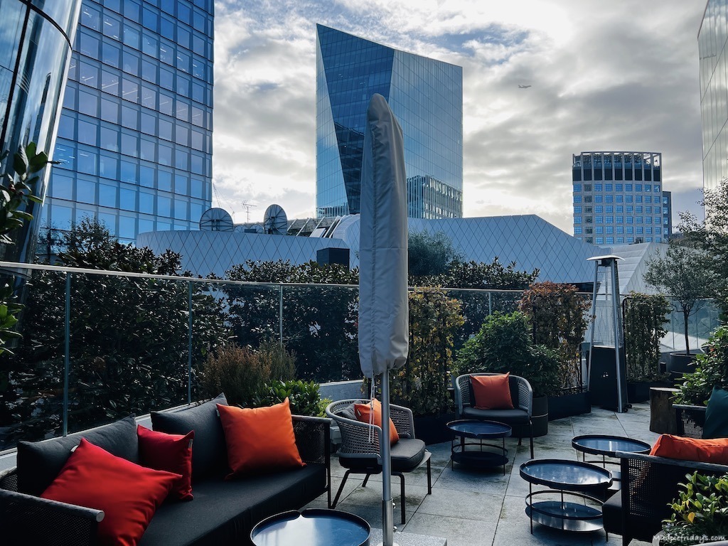 The outside terrace which doubles as a bar area in the warmer months