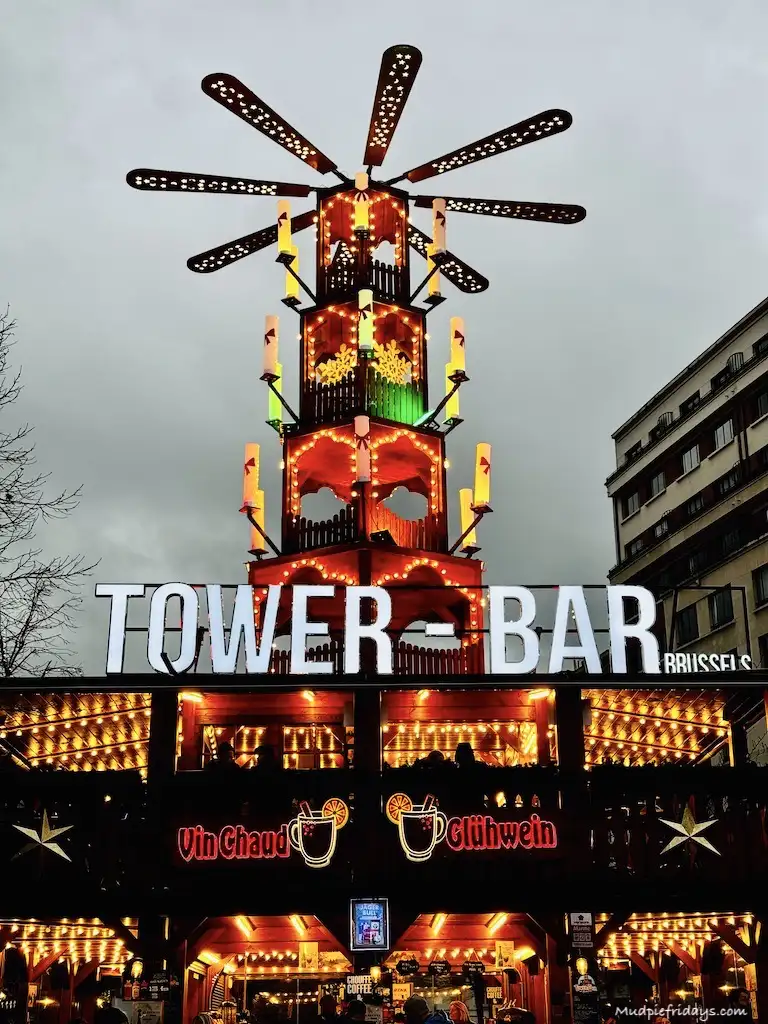 The Tower bar at the Christmas market in Brussels