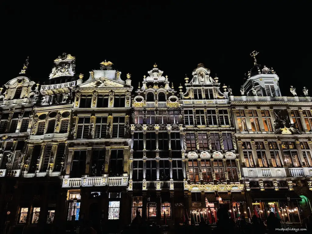 The beautiful main square all lit up