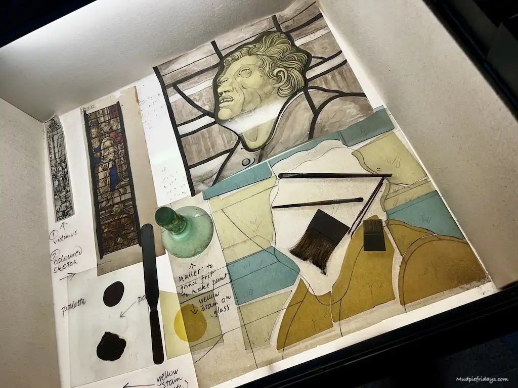 Exhibition on how the stained glass windows were made