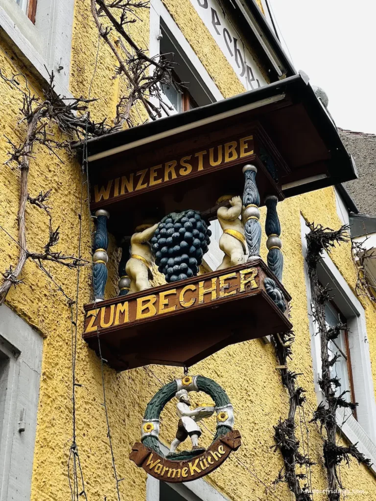 One of the old traditional German shop signs in the old cobbled streets