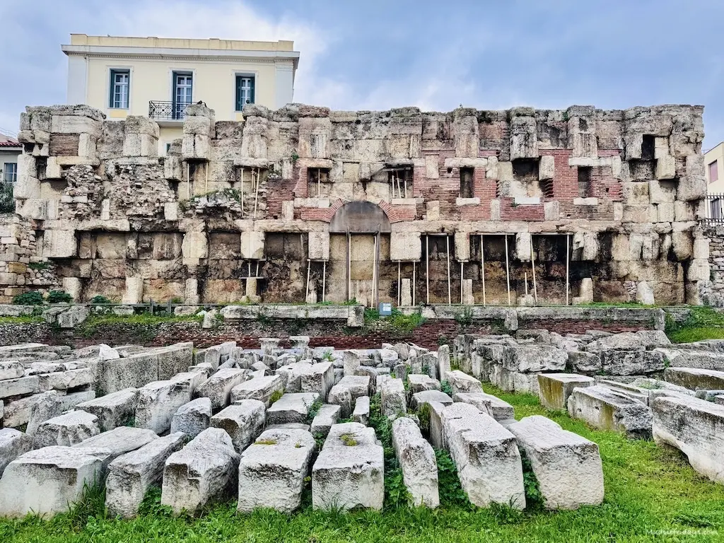 Hadrian's Library in Athens which is part of the Acropolis combination ticket