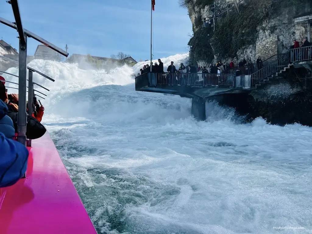 Getting up close to the viewing platform at the base of the falls