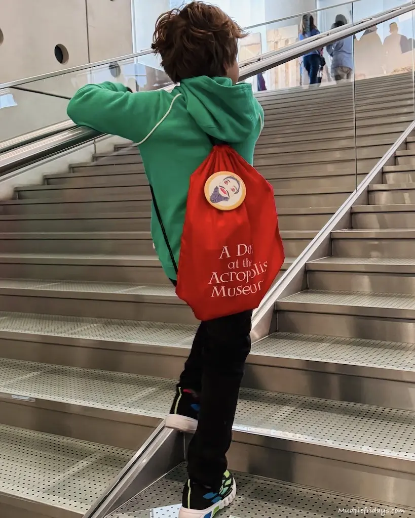 Harry with his discovery backpack