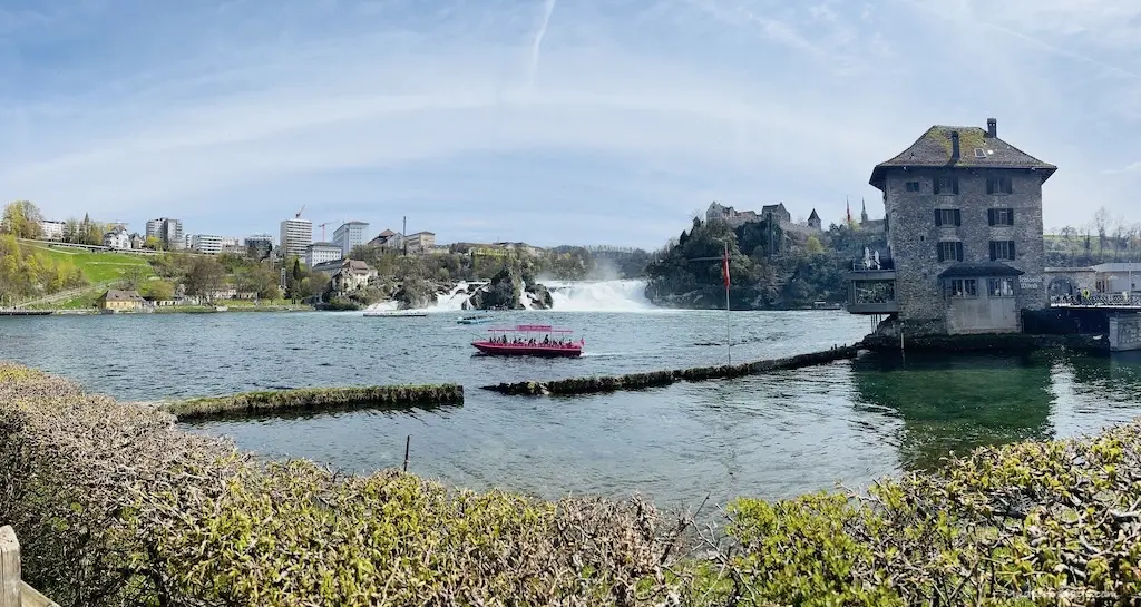 A view across to the boat trip from the southern side of the falls