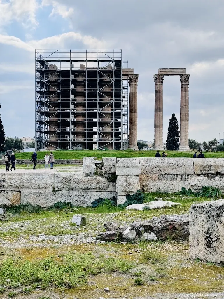 Olympieion - Temple of Olympian Zeus which is part of the Acropolis Combination Ticket