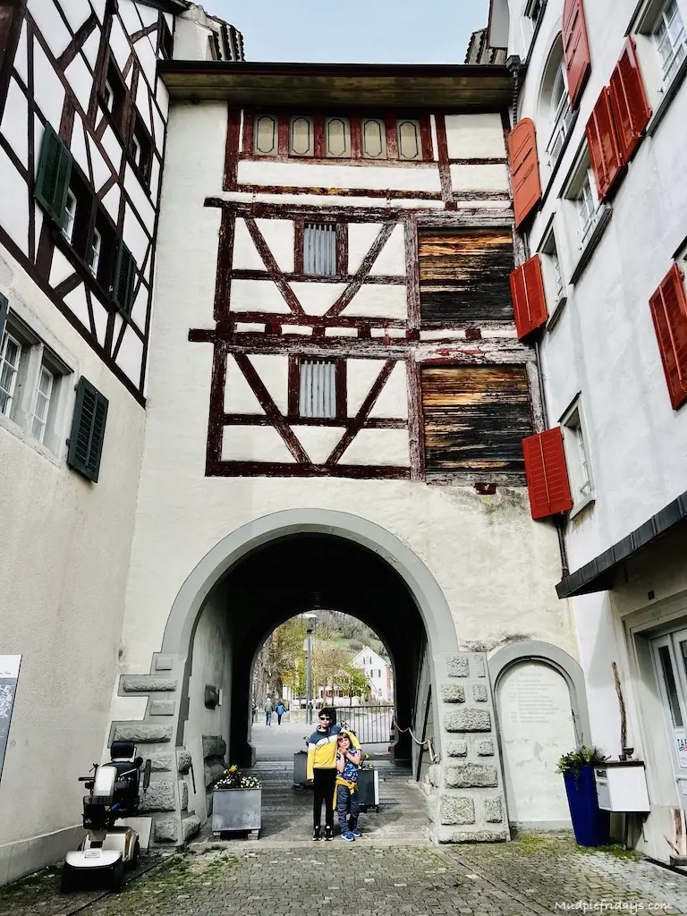 One of the gates leading out of the village 
