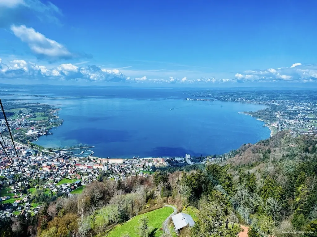 The views of lake constance from the top of the pfänder