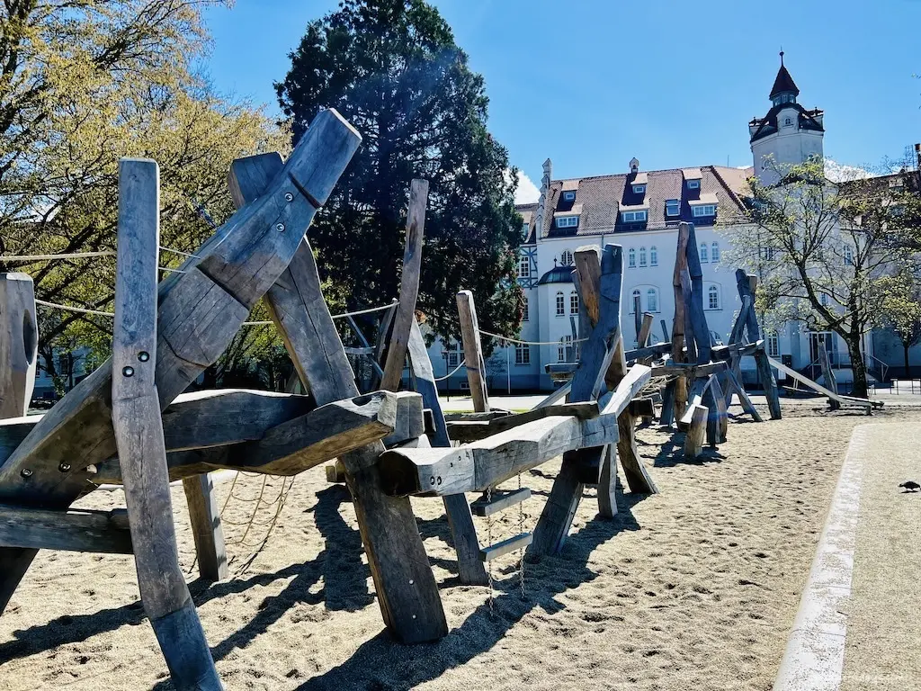 One of the playgrounds along the shores of the lake