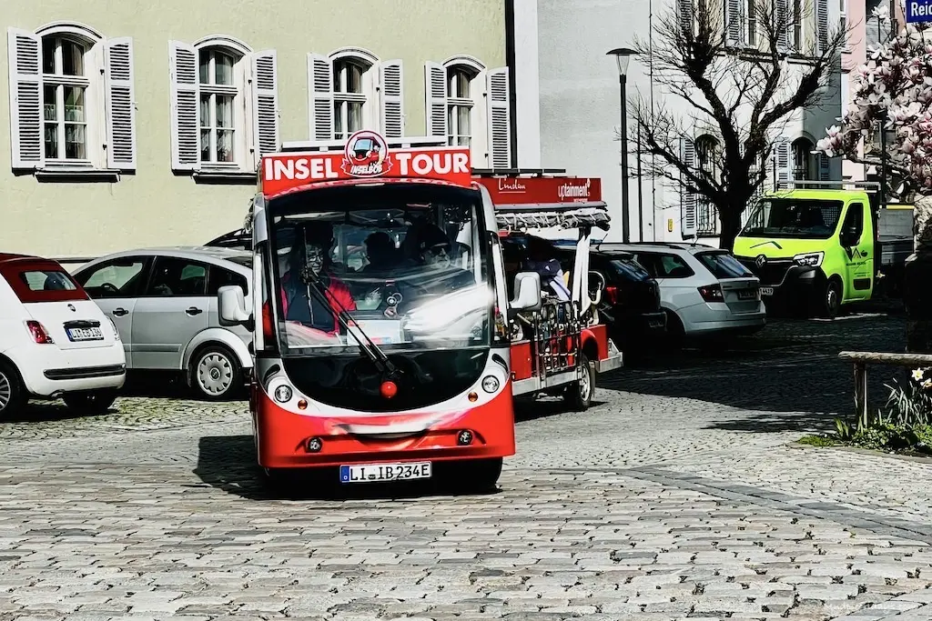 The little tourist train that runs around the island