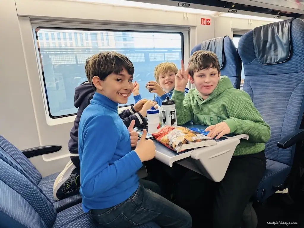 The boys on the Eurostar