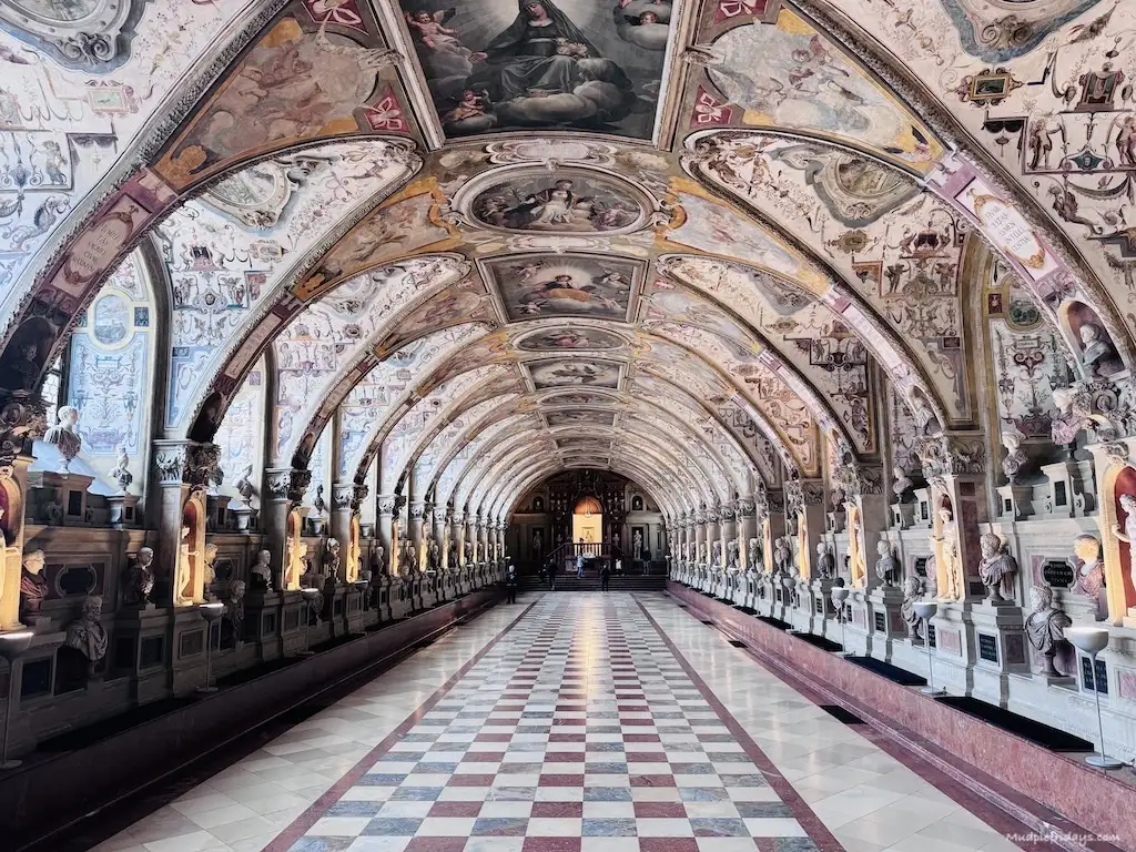 The Bronze halls in Munich Residenz that we saw during our 1 week interrail itinerary