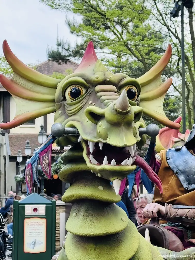A puppet which is part of the ongoing entertainment at the theme park