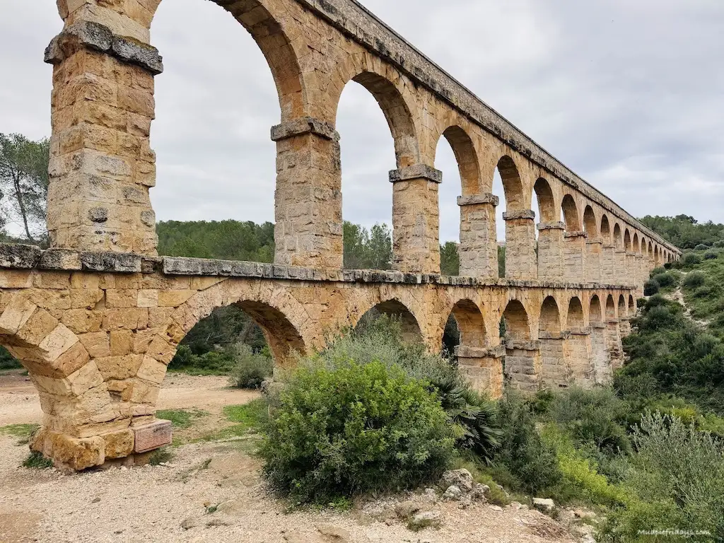 The aqueduct which is on the outskirts of Tarragona
