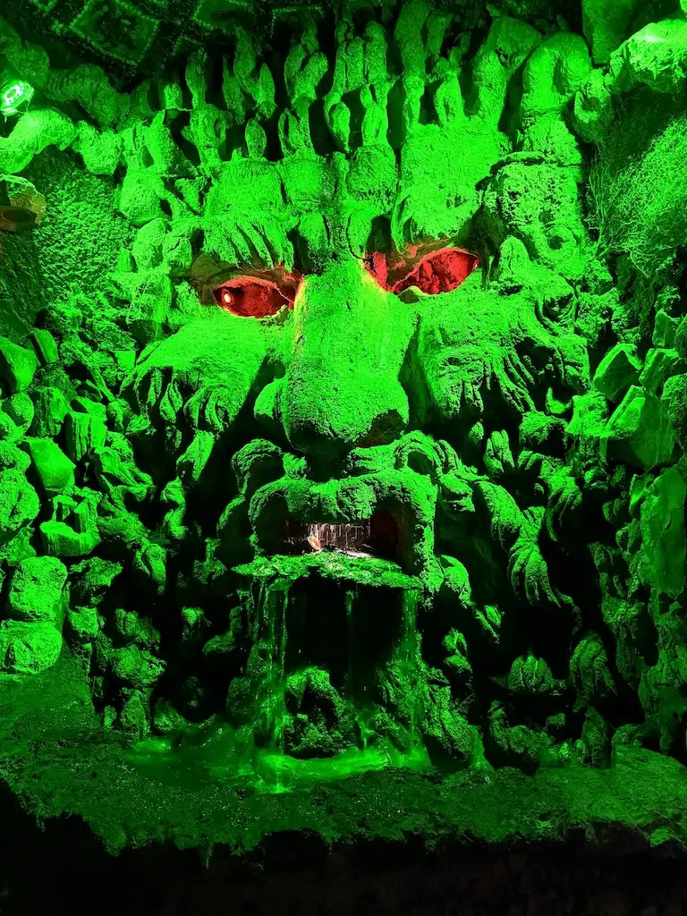 The green man in the grotto at Leeds Castle Maidstone